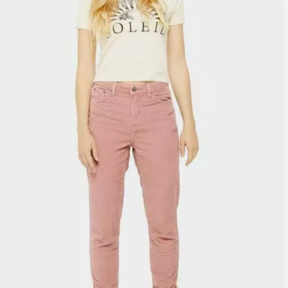 Pink Topshop Corduroy Mom Jeans